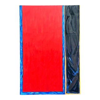 Monumental Sharon Gold Color Block Abstract Painting For Sale