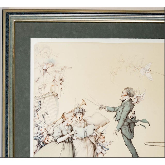 Excellent Condition Print Very Good + Frame and Matte Michael Parkes "Concerti Vivaldi" Artist Hand Signed and Numbered...