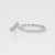 Curved Chevron Diamond Band: Solid 14k Gold, Marquise & Round Wedding Ring, Size 6.75 For Sale In Columbus - Image 6 of 8