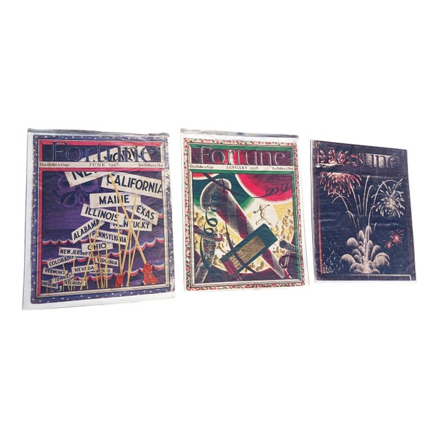 Set 3 Fortune Magazine Covers 1930's to Frame Wall Decor For Sale