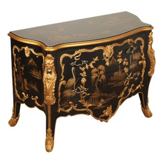 French Louis XV Style Ormolu Mounted Chinoiserie Commode For Sale
