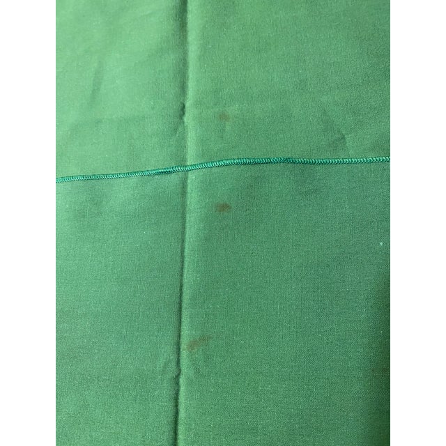 Contemporary 1980s Green Linen Rounded Dinner Napkins - Set of 8 For Sale - Image 3 of 4