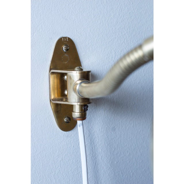 No. 191 Brass Wall Lamp by E. Hansson & Co, 1950s For Sale - Image 8 of 13