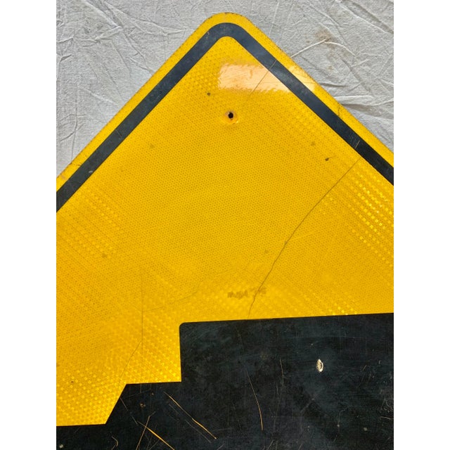 Yellow Vintage Reflective Truck Road Sign For Sale - Image 8 of 12