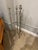 Traditional 18th Century Polished Steel Fireplace Tools on Stand For Sale - Image 3 of 9