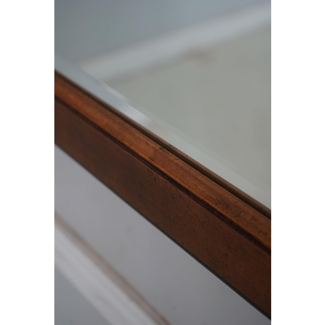 Campaign Style Cherry Rectangular Mirror For Sale In Philadelphia - Image 6 of 8