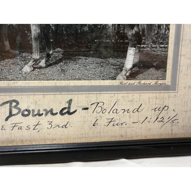 Vintage 61 Original Bert Morgan P Bound Belmont Horse Racing Jockey Photograph For Sale - Image 9 of 9