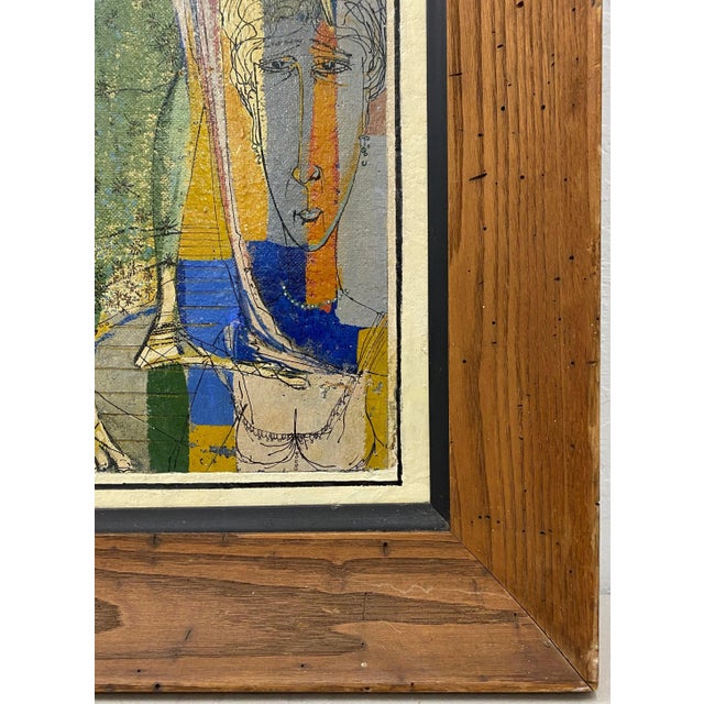Robert Tosa Mid Century Modern Abstract Portraits C.1952 For Sale - Image 9 of 12