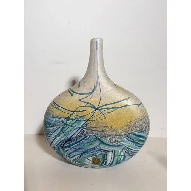 Isle of Wight Blown Glass Vases by Michael Harris, Set of 2 For Sale - Image 5 of 9