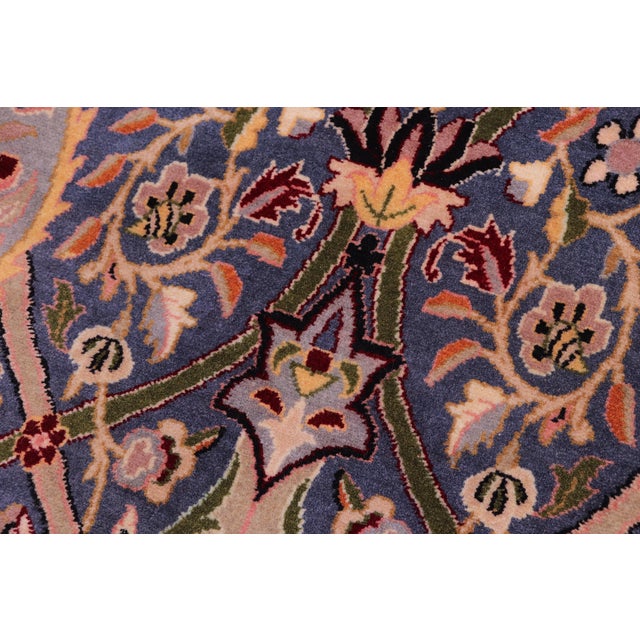 Shabby Chic Pak-Persian Blue/Red Wool Rug - 2'6'' X 4'2'' For Sale In New York - Image 6 of 9