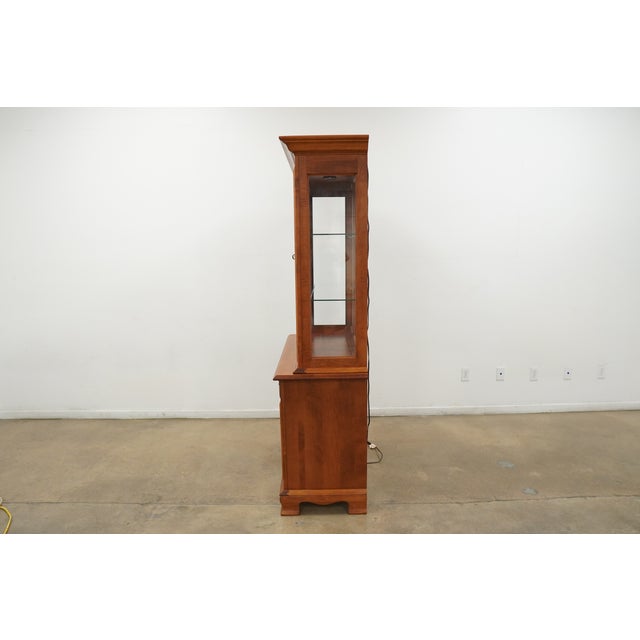 Wood Vintage Tell City Chair Company Colonial Revival China Cabinet For Sale - Image 7 of 17