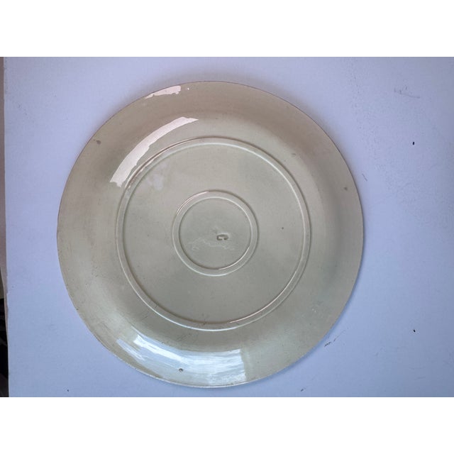 French Majolica Plate With Love Birds For Sale - Image 4 of 6