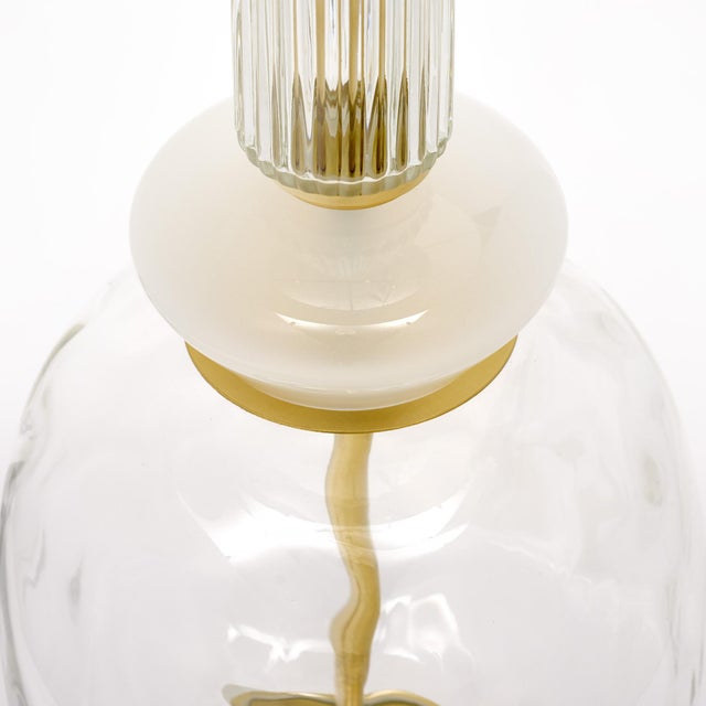 Glass Venetian Glass Modernist Pair of Lamps, Murano, Italy - a Pair For Sale - Image 7 of 9
