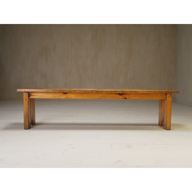 Vintage Wooden Bench, 1960s For Sale - Image 9 of 10