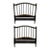 Pair of 1970s Ebony Lacquered Faux Bamboo Headboards With Gilded Gold Trim For Sale