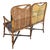 Wood Restored Aesthetic Movement Tiger & Tortoise Bamboo Bench Settee W/ Woven Seat For Sale - Image 7 of 8
