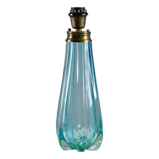 Turquoise Glass Table Lamp from Seguso Vetri d'Arte For Sale
