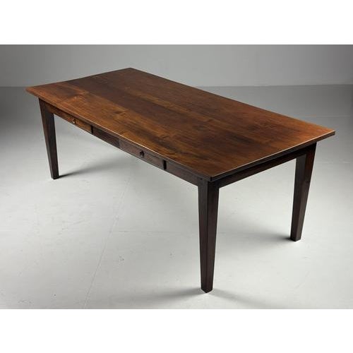 Farmhouse Dining Table in Teak For Sale - Image 4 of 7