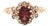 Vintage 1ctw Garnet & Seed Pearl Ring, 14k Yellow Gold, Ring Size 6 For Sale