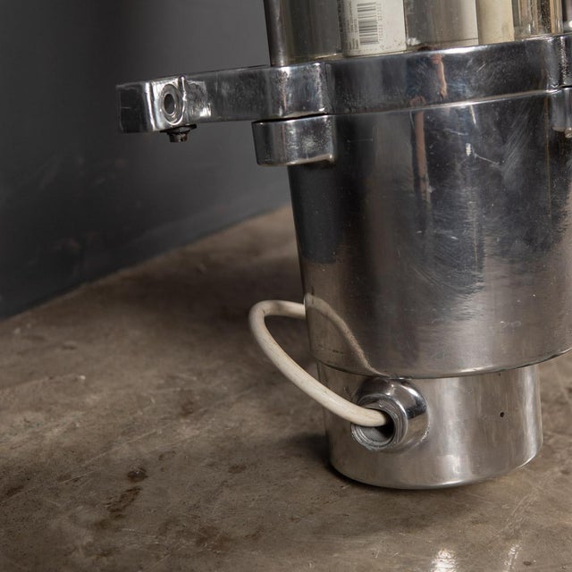 Industrial Polished Aluminium & Steel Strip Lights, 20th Century, Set of 2 For Sale - Image 15 of 18