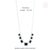 7.3ct Emerald-Cut Blue Sapphire Diamond Halo Station Necklace in 14k White Gold For Sale - Image 12 of 18