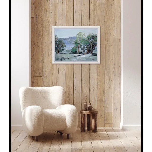 Textile Modern Contemporary Impressionist Landscape Oil Painting For Sale - Image 7 of 12