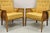 Mid Century Modern Hollywood Regency Sculpted Wood & Cane Lounge Chairs - Pair For Sale - Image 4 of 12