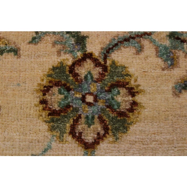 1990s 1990s Shabby Chic Kafkaz Grey Wool Rug - 5′6″ × 7′8″ For Sale - Image 5 of 8