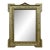 Rectangular Gold Hand Carved Wooden Mirror, 1960 For Sale