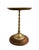 18th Century brass raised tazza with turned shaft pedestal and petal base mounted on a custom oak base that was added...