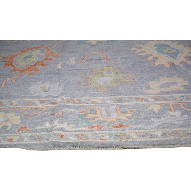 Contemporary Oushak Hand Knotted Wool Rug,10'X14' For Sale - Image 4 of 6