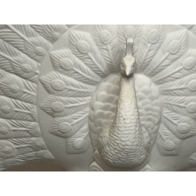 Figurative Lladro White Peacock Vase For Sale - Image 3 of 11