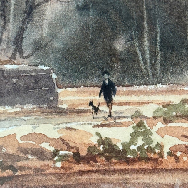 Original watercolor painting by British artist George “Griff” Griffiths, depicting Swinsty Reservoir in Yorkshire....