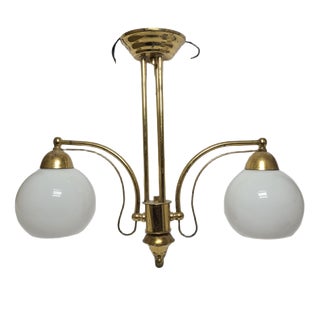 Vintage Art Nouveau Pendant Light, Poland, 1970s For Sale