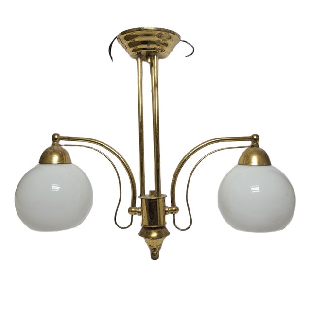 Vintage Art Nouveau Pendant Light, Poland, 1970s For Sale