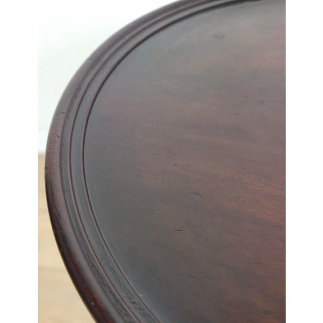 Victorian English Tripod Circular Wine Table in Mahogany, 1890 For Sale - Image 6 of 13