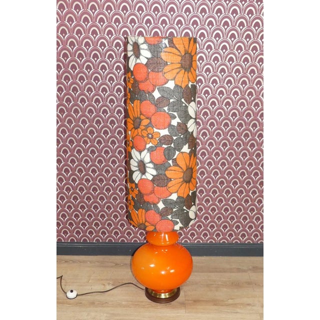 Decoration highlight Magnificent 60s 70s floor lamp in great condition Absolute Mega Kracher !!! High umbrella with large...