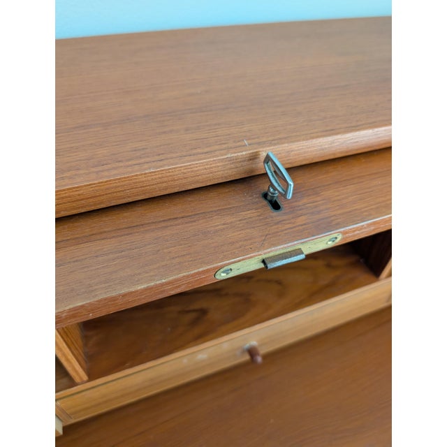 1960s Teak Rolltop Desk Smi For Sale In West Palm - Image 6 of 7