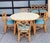 1960s Round Rattan Dining Table With 6 Rattan Dining Chairs and 1 Wide Leaf - Set of 8 For Sale - Image 4 of 12