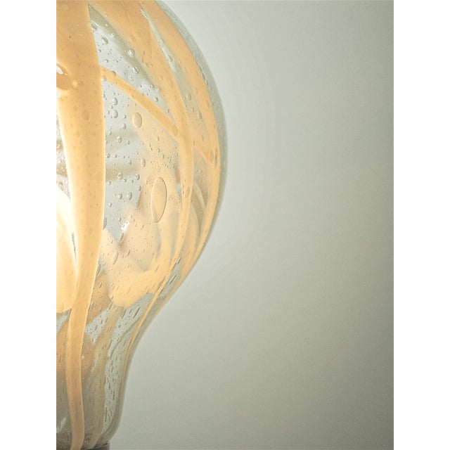 Ivory Large Murano Glass Lamp, Italy, 1960s For Sale - Image 8 of 11