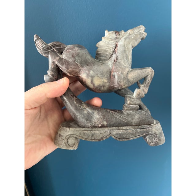 Vintage Natural Stone Horse Sculpture For Sale - Image 10 of 15