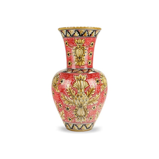 Oriental Flowers Heritage Vase by deBlona Dimensions: D 33 x H 54 cm. Materials: Ceramic. Colors: Empire red or...