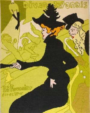 "Divan Japonais" Needlepoint Panel