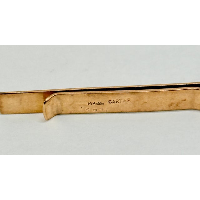 Cartier Cartier 14k Yellow Gold Tie Bar Clip Vintage For Sale - Image 4 of 5