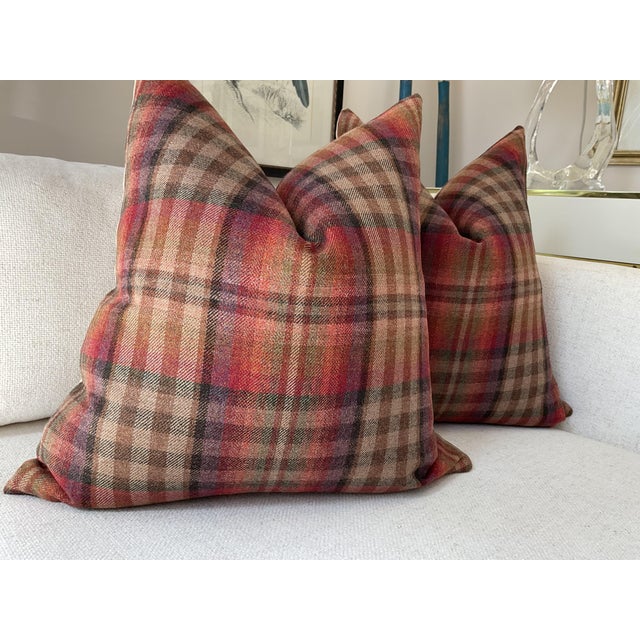 Designer Pillow Bundle in Lee Jofa Mulberry "Nevis" and Cowtan & Tout "Clarence" - Set of 4 For Sale - Image 4 of 6