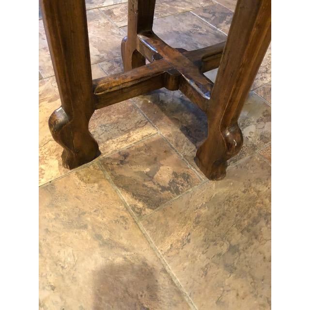 Brown Side Table European Vintage 1960s For Sale - Image 8 of 8