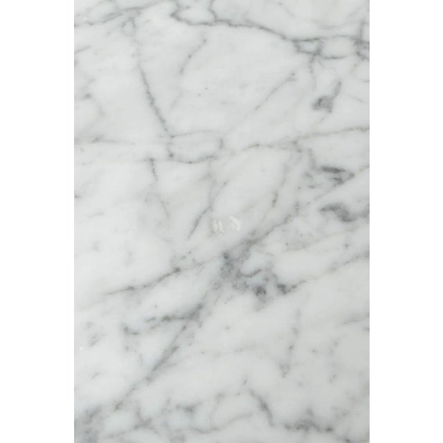 White Marble Dining Table For Sale - Image 5 of 10