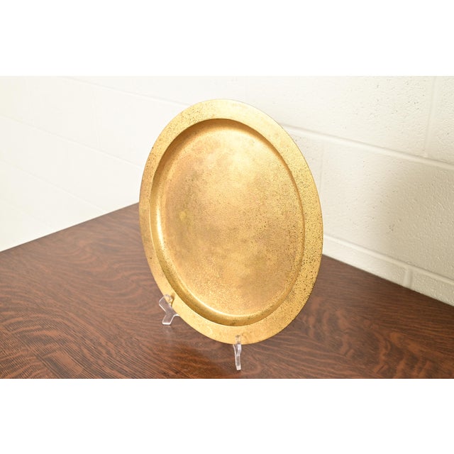 Art Deco Tiffany Studios New York Bronze Doré Large Charger Plate or Tray For Sale - Image 3 of 11