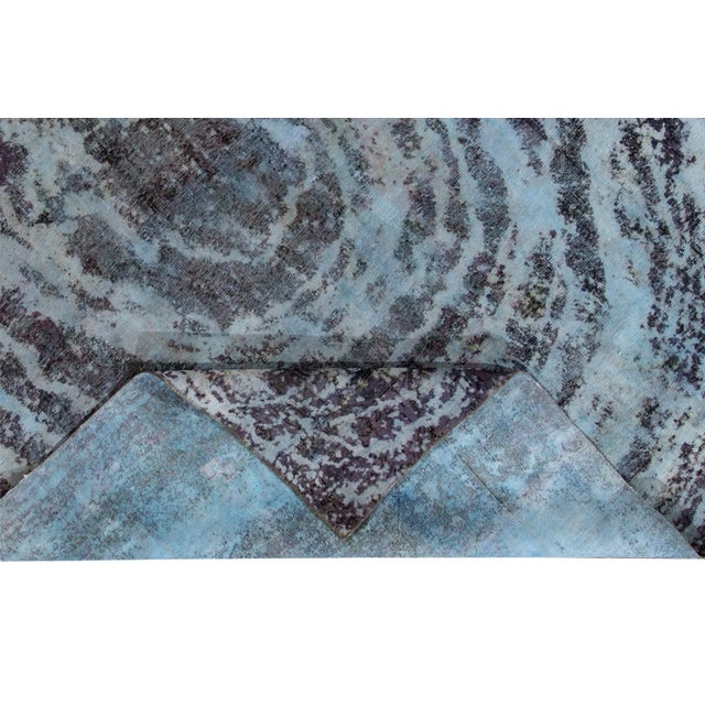 Abstract Early 20th Century Vintage Overdyed Rug For Sale - Image 3 of 12