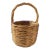 Vintage French Woven Wicker Basket With Handle For Sale